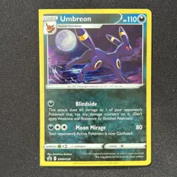 Umbreon Holo SWSH129 Square Cut Error Sword & Shield Promo Pokemon Card - Image 2