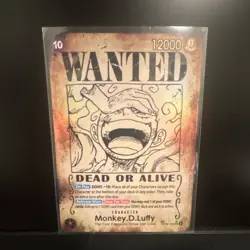 Monkey D Luffy OP05-119 Wanted Poster Manga Gear 5 OP09 One Piece Card English - Image 1