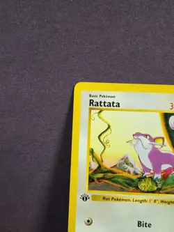 Base Set Pokemon TCG Rattata - 1st Edition Shadowless Card - LP - FAST SHIP - Image 5