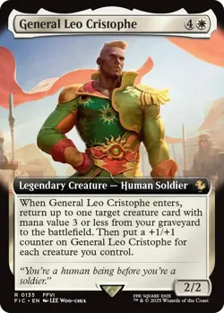 MTG Foil - General Leo Cristophe (Extended Art) - 135 / NM / English - Image 1