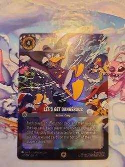 Lorcana Winterspell - Let’s Get Dangerous Enchanted - Near mint - Dark wing Duck - Image 2