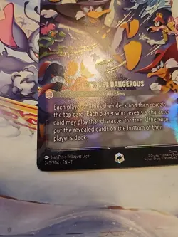 Lorcana Winterspell - Let’s Get Dangerous Enchanted - Near mint - Dark wing Duck - Image 3