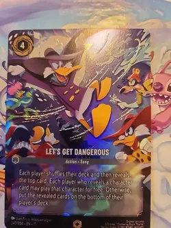 Lorcana Winterspell - Let’s Get Dangerous Enchanted - Near mint - Dark wing Duck - Image 4