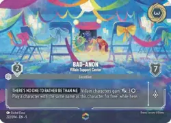 1x Bad-Anon - Villain Support Center - 222/204 - Enchanted - Holo Foil Light Pla - Image 1