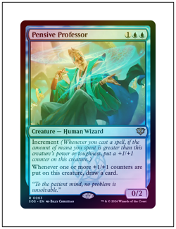1x Pensive Professor, Foil, Secrets of Strixhaven, MTG NM - Image 1