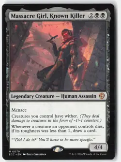 Massacre Girl, Known Killer M Commander: Lorwyn Eclipsed 79 NM - Image 1