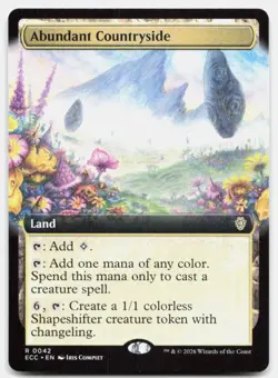 Abundant Countryside (Extended Art) 42 Commander: Lorwyn Eclipsed MTG NM - Image 1