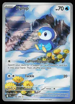 Piplup 098/094 Holo Illustration Rare Phantasmal Flames Pokemon Card - Image 1