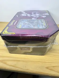 Pokemon TCG: Mewtwo & Mew GX Tag Team Power Partnership Tin Factory Sealed - Image 4