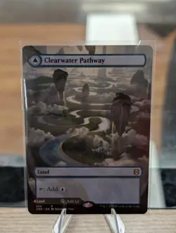 MTG 1x BORDERLESS Clearwater Pathway Murkwater Pathway 286 Zendikar Rising x1 NM - Image 1