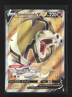 Pokemon SWSH06: Chilling Reign #175/198 Ultra Rare,Holo Sandaconda V (Full Art) - Image 1