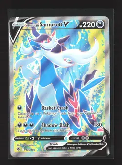 Pokemon Astral Radiance #176/189 Ultra Rare,Holo Hisuian Samurott V (Full Art) - Image 1