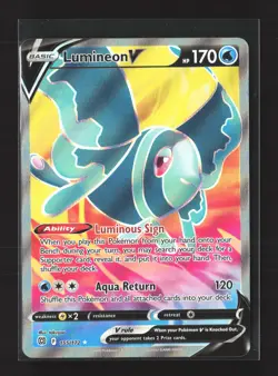 Pokemon SWSH09: Brilliant Stars #155/172 Ultra Rare,Holo Lumineon V (Full Art) - Image 1