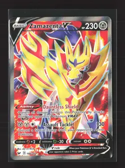 Pokemon Sword & Shield Base Set #196/202 Ultra Rare,Holo Zamazenta V (Full Art) - Image 1