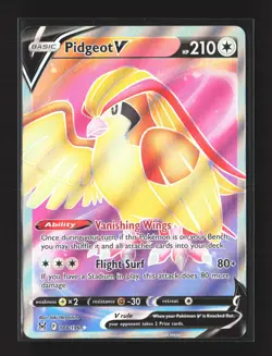 Pokemon SWSH11: Lost Origin #188/196 Ultra Rare,Holo Pidgeot V (Full Art) - Image 1
