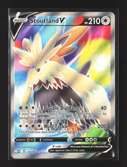 Pokemon SWSH05: Battle Styles #157/163 Ultra Rare,Holo Stoutland V (Full Art) - Image 1