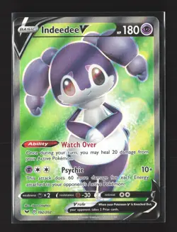 Pokemon Sword & Shield Base Set #192/202 Ultra Rare,Holo Indeedee V (Full Art) - Image 1