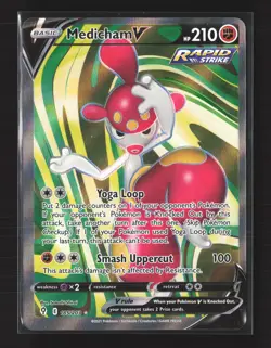 Pokemon SWSH07: Evolving Skies #185/203 Ultra Rare,Holo Medicham V (Full Art) - Image 1