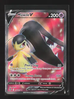 Pokemon SWSH12: Silver Tempest #178/195 Ultra Rare,Holo Mawile V (Full Art) - Image 1