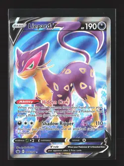 Pokemon SWSH06: Chilling Reign #180/198 Ultra Rare,Holo Liepard V (Full Art) - Image 1