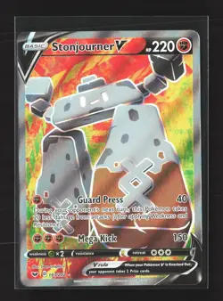 Pokemon Sword & Shield #193/202 Ultra Rare,Holo Stonjourner V (Full Art) - Image 1