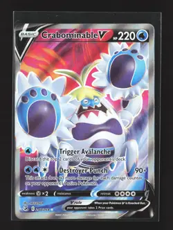Pokemon SWSH08: Fusion Strike #248/264 Ultra Rare,Holo Crabominable V (Full Art) - Image 1