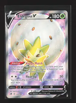 Pokemon SWSH02: Rebel Clash #176/192 Ultra Rare,Holo Eldegoss V (Full Art) - Image 1