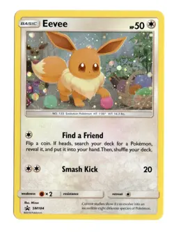 Pokemon Eevee SM184 Black Star Promo Cosmos Holo Sun & Moon NM English - Image 1