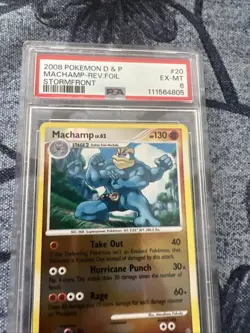 Pokemon Stormfront "Machamp" 20/100 Reverse Holo PSA 6 - Image 1