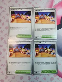 x4 Pokemon Festival Grounds 149/167 TWM EN NM Pack Fresh Playset - Image 1