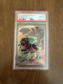 Pokemon 2025 Bulbasaur 133/132 Full Art IR Mega Evolution GEM MINT PSA 10 - Image 1