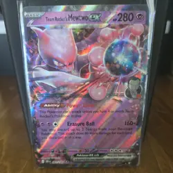Pokemon Team Rocket's Mewtwo ex 081/182 Destined Rivals Double Rare Holo - Image 1