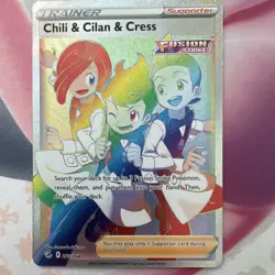 Pokemon Chili & Cilan & Cress Full Art Holo Secret Rare 273/264 Fusion Strike - Image 1