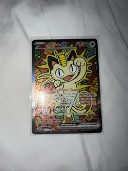 Pokemon TCG Meowth EX 121/088 Special Illustration Rare Perfect Order SIR - M/NM - Image 1