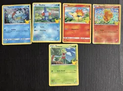 HP Pokemon Mcdonalds 25th Anniversary Promos Squirtle Torchic Mudkip Cyndaquil+ - Image 1