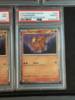 Pokemon 2023 Charmander 047 Promo 151 Poster Collection GEM MINT PSA 10 + LOT - Image 2