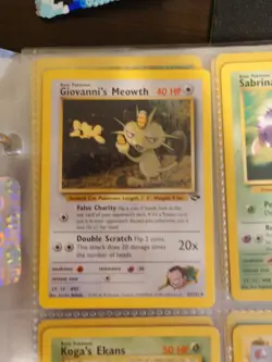 Giovanni's Meowth 43/132 Gym Challenge Unlimited WotC 2000 Pokemon LP - Image 1