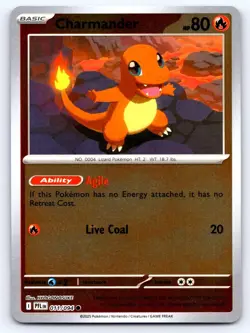 Charmander 011/094 Common Phantasmal Flames Pokemon Reverse Holo Near Mint - Image 1