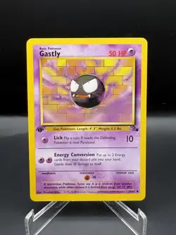 Gastly 33/62 Pokemon Fossil 1st Edition NM - Image 1