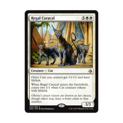 WOTC MtG Amonkhet Regal Caracal (R) (Foil) NM - Image 1