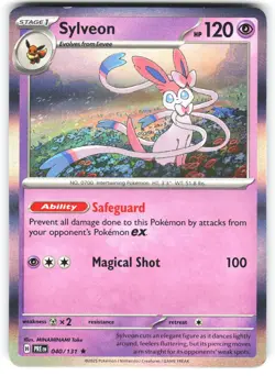 Sylveon 040/131 Holo Rare SV: Prismatic Evolutions Pokemon Holo Near Mint - Image 1