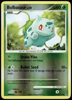 Pokemon Bulbasaur Common Secret Wonders 77/132 HP Reverse Holo - Image 1