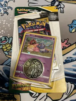 Pokemon TCG Evolving Skies Blister Pack with Slowpoke Promo SEALED - Image 1