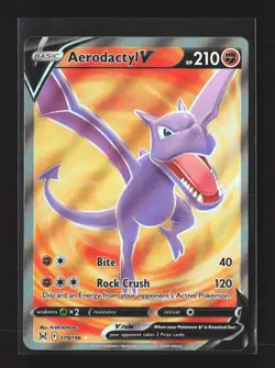 Pokemon SWSH11: Lost Origin #179/196 Ultra Rare,Holo Aerodactyl V (Full Art) - Image 1