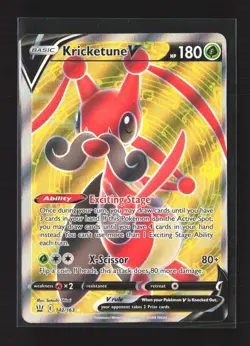 Pokemon SWSH05: Battle Styles #142/163 Ultra Rare,Holo Kricketune V (Full Art) - Image 1