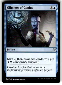 Glimmer of Genius Commander: Aetherdrift Regular MTG - Image 1