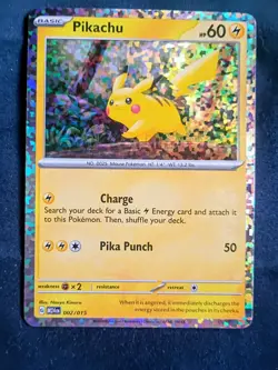 Pikachu Holo - McDonald's Promo Pokemon M24 EN Card 2024 #02/15 NM/M - Image 1