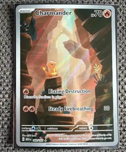 Pokemon Charmander Illustration Rare Holo 168/165 SV151 TCG Card - Image 1