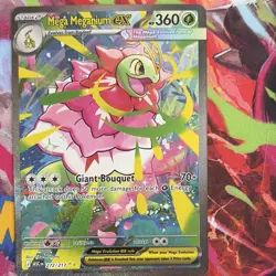 Pokemon Mega Meganium EX Holo Mega Evolution Card 272/217 English Grass - Image 4