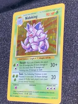 Pokemon Nidoking Base Set 11/102 Holo Rare 1999-2000 Wizards Copyright Card - Image 2
